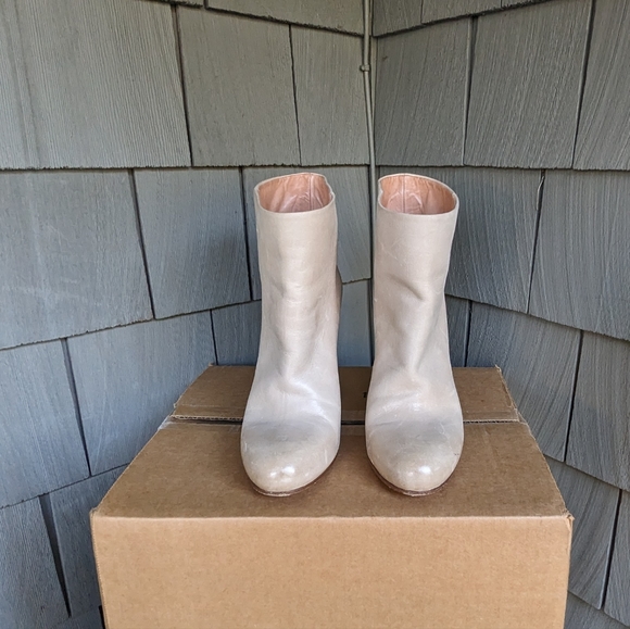 Maison Martin Margiela Cut-Out Wedge Boots Booties Wooden Stiletto Cut-out 38 - Picture 3 of 7